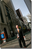 Dick Haskayne on Stephen Avenue Mall